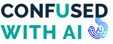 Confused With AI Official Logo confusedwithai website logo featuring a blue gradient brain icon shaped like a question mark